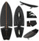 F2 Surf Waveboard Carving Board Street Surfer Skateboard Schwarz 2025