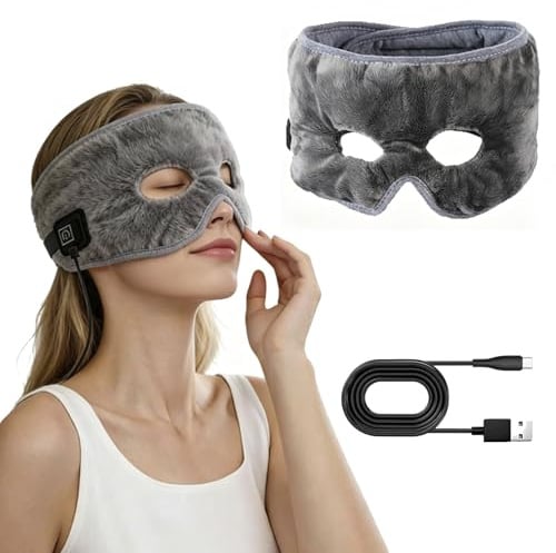 YFCJYBF Sinus-Gesichtswärmekissen, beheizbare Gesichtsmaske für Stirn, Augen und Nebenhöhlen, wärmend für Damen und Herren, ideal für Reisen, Wohnzimmer, Schlafzimmer und Arbeitszimmer (Grau)