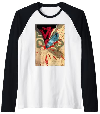 Evil Dead Horror Ash Williams Blutige Kettensäge Halloween Raglan