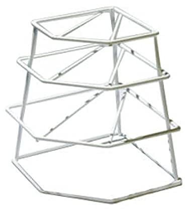 Delfinware Plate Stacker, Metal, White, 23 x 26 x 22cm