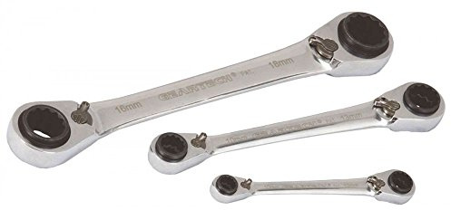 Projahn GearTech 4-in-1 Doppelring Schlüssel Satz 3-teilig, 8-10 / 12-13 und 9-11 / 14-15 und 16-17 / 18-19 3463