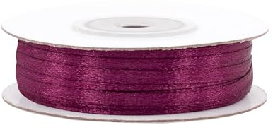 Satinband 3mm x 50m Rolle - FARBAUSWAHL in 3/6/12/18/25/38/50/75/100mm - farbecht & waschbar - Schleifenband für Hochzeit - Geschenkband zum Verpacken Dekorieren Basteln - Weinrot 275