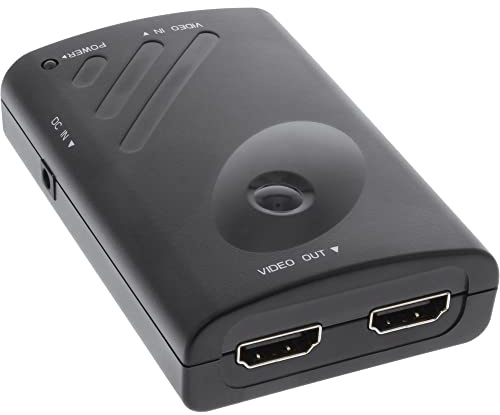 InLine 57821A Displayport zu 2x HDMI Splitter/Verteiler, FullHD, mit Videowand-Funktion