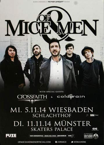 Of Mice & Men - Restoring Force 2014 - Concert Poster Plakat