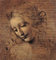 Kunstdruck/Poster: Leonardo da Vinci Frauenkopf - hochwertiger Druck, Bild, Kunstposter, 45x50 cm