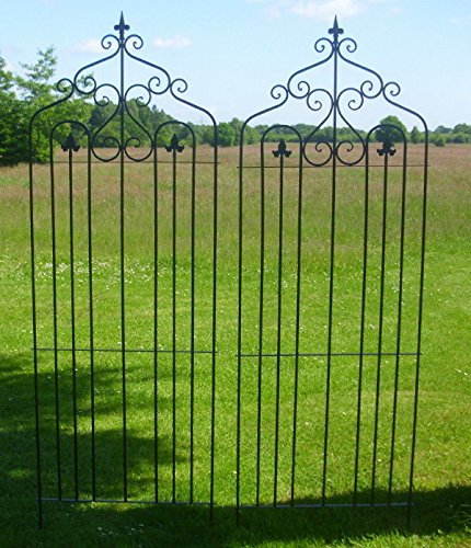 Unbekannt 2er Set ZAUNELEMENT RANKGITTER GARTENZAUN Eisen ANTIK LANDHAUSSTIL Garten Zaun DR-750