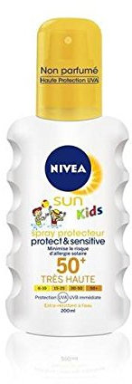 nivéa Sun Spray Kinder Pure & Sensitive SPF 50 + – 200 ml – (Preis pro Stück) – Schneller und gepflegte