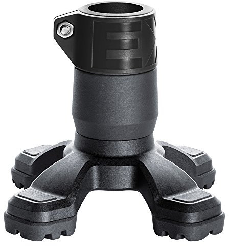 OSSENBERG 4-Punkt Gummikapsel Safety Foot schwarz - Sicherheitsfuß mit Stahleinlage für Rohrdurchmesse 16-17mm - Stabilisierungsvorrichtung für Gehstöcke & Krücken - Ersatzfußpolster - bis 200KG