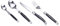 LAGUIOLE - Ménagère Laguiole 24 pcs noir et blanc - Chic et classe - Acier inoxydable