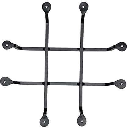 Speakeasy Door & Window Grille, 12 inch X 12 inch - Hand-Forged Iron Single Square Design Grille, Decorative Gate Grille Fence Gate, Durable with Fastenings - Designer Home Décor Hardware