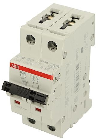 2CDS252001R0404 | S202-C40 | ABB MINIATURE CIRCUIT BREAKER, 2 POLE, TYPE C, 40A, 6KA