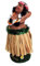 Hang Loose Wackel Hula Figur Mädchen Wackelfigur Wackeldackel Aloha Hawaii (11cm) Bastrock Natur