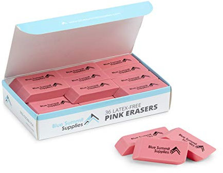 Blue Summit Supplies Radiergummi für Kunst, Schule und Büro, Pink, 36 Stück