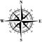 Xuniu Car Sticker Art Design Vinyl Compass Car Sticker White 15 cm x 15 cm