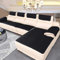 DANODA Sofa Abdeckung Für Ledercouch, Super rutschfeste Sofa Dämpfung Couch überwurf Für Haustiere, Sofa Möbel Protector-6mm Dicke/Verkauft in stück,Schwarz,60×210cm