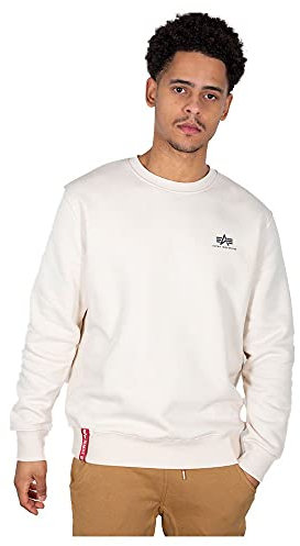 Alpha Industries Basic Sweater Small Logo Sweatshirt für Herren Jet Stream White