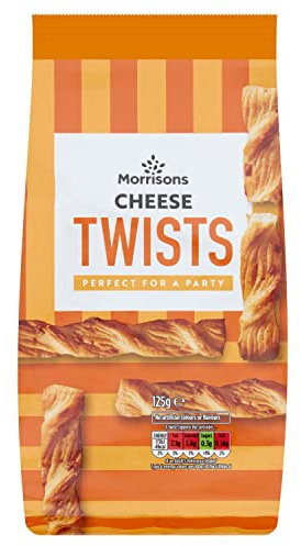Morrisons Cheddar Cheese Twists 125G,, 1 x 125 g