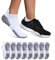 YouShow 8 Paar Sneaker Socken Damen Herren Gepolsterte Sportsocken 35-38 Atmungsaktiv Weiß Baumwolle Laufsocken