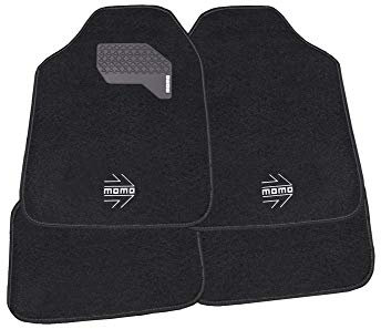 MOMO KOMPLETT-SET 4 STÜCK UNIVERSAL-AUTOFUSSMATTEN 015 SCHWARZ/WEISS