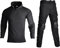 Lilychan Tactical Military Suits für Herren Langarm-Rip-Stop-Uniformen Combat Shirt und Pants Elbow Knee Pads (Schwarz, s)