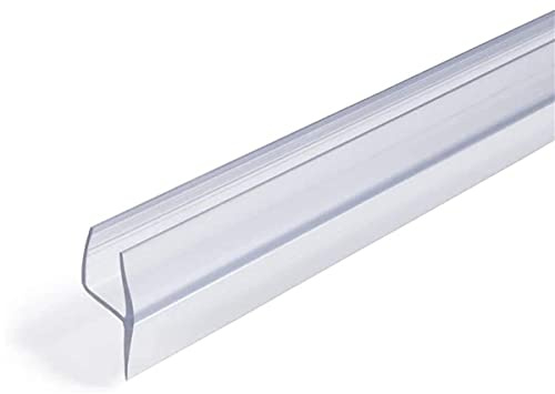 Bath Shower Screen Door Seal for 6-12mm Glass,for Shower Screen Seal Rubber Straight Glass Guard Bath Bottom Shower Door,Multi Size (10 mm,h Type 200 cm)