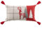 Arinosa Dekokissen Kissen Hirsch Landhaus Karo Rot mit Pompons 30x50 cm gefüllt