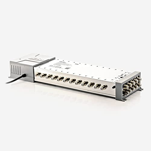 Fuba FMT 924 Multischalter 9/24 - SAT Multischalter 24 Teilnehmer/Receiver/TV für 2 Satelliten mit Energiesparnetzteil - Multiswitch Quattro- und Quad-LNB tauglich (digital, HDTV, UHD 4K/8K tauglich)