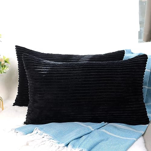 CALIYO Kissenhülle Kord Uni 2er Set, Kissenbezug 40 x 80 Kissenbezüge für Zierkissen Dekokissen Sofakissen Couchkissen in vielen Farben.