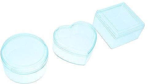 Cabilock 3 Stück Aufbewahrungsbox Aus Kunststoff Behälter Mit Deckel Schreibtisch-Aufbewahrungsschubladen Mini-Aufbewahrungsschubladen Leim-Ton-Gläser Tee-Aufbewahrungsboxen