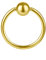 Taffstyle BCR Piercing Ring Schmuck Brustwarzenpiercing Brustwarze Klemmring Barbell Nasenring Nippel Kugel Perle Septum Brust Nase Lippe Ohr Intim Intimpiercing Gold 1,0mm x 8mm x 3mm