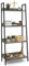 CAPHAUS 4 Tier Ladder Bookshelf, 24 Inch Width Free Standing Shelf, Bookcase Shelf Storage Rack Organizer, Industrial Book Shelves for Home Office, Living Room, Kitchen, Dark Grey Wooden Shelves