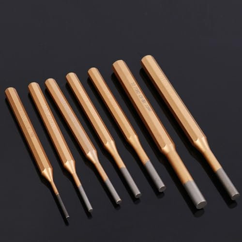 Set di 6 scalpelli cilindrici, in acciaio CR-MN ad alta durezza, scalpello cilindrico a testa tonda, scalpello da 3-8 mm