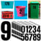 Partideal 20 Sheets Number Stickers,4 Inch Black Waterproof Stick on House Numbers for Mailbox Bin Signs Address