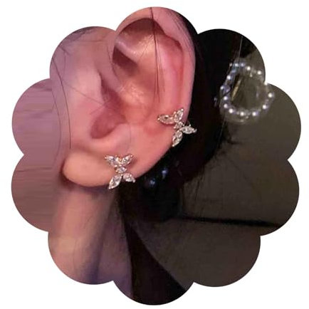 Aneneiceera Boho Kristall Schmetterling Ohr Manschette Ohrringe Gold Cz Schmetterling Ring Helix Ohrringe Winzigen Schmetterling Clip Auf Ohrringe Cz Strass Ohrmanschette Ohrringe Schmuck Geschenke