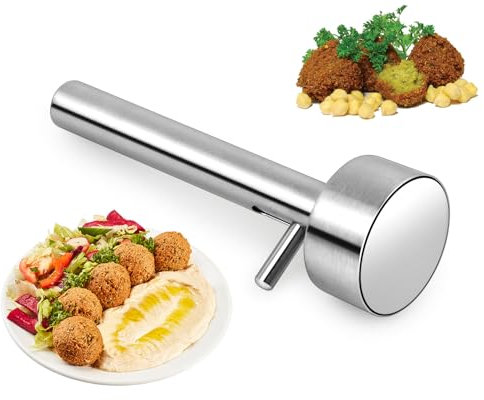 Falafel - Herramienta para hacer moldes de 4 cm, acero inoxidable, fácil de usar y limpiar, no pegajosa, prensa de albóndigas, herramienta de cocina de Oriente Medio