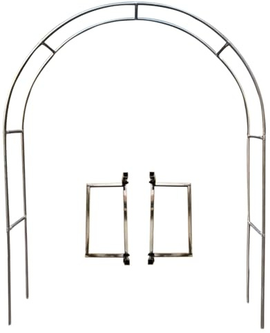 BZCKBZ Gartenbogen Aus Edelstahl Rosenbogen Aus Metall Rankgitter Rosenhilfe, Metall Torbogen - Garten Decoration Und Verzierung Kletterer - Wetterfest (Size : 1.2 * 2.3m(3.9 * 7.5ft))