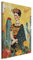 murando - Wandbilder XXL Frida Kahlo 80x120 cm 1 tlg - Wand Deko Leinwand Bilder Groß Wohnzimmer Schlafzimmer Kunstdrucke - Reproduktion Kaktus Porträt Frau Abstraktion h-H-10041-b-a