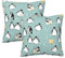 ROOZEE Bedruckte Kissenbezüge mit Pinguin-Ballon-Schneeflocke, 2er-Set, moderne Kissenbezüge, Heimdekoration, 40 x 40 cm, für Couch, Schlafzimmer, Sofa, Bett, Auto