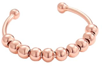 Carreneu Anxiety Ring Stress Ring Anxiety Ring Gold Anti Stress Ring äNgste Und Unruhe Lindern Einstellbare Angst Anti-Stress Modisch Schlicht Und Elegant Stark Und VerschleißFest Flexibel Und Glatt
