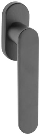 JUVA Fenstergriff Aluminium | 1 Stück | Schwarz Matt | Drehkipp-Rasterolive ohne Schließzylinder | SHAPE | Fensterbeschlag für Fenster | Fenstergriffe pulverbeschichtet | rostfrei | edle Oberfläche