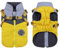 Hundejacken Savlot Hundemantel für kleine Hunde Wasserdicht Winter Warme Hunde Jacke Winddichter Wintermantel 2 in 1 Outfit Kaltwettermantel Reflektierende Welpenjacke(M, Gelb + Grau)