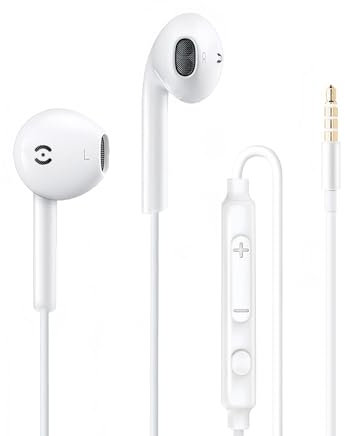 MAS CARNEY Auriculares con Cable WH9, Cascos In-Ear con Micrófono, Compatibles con Samsung Huawei Vivo OPPO Mi Redmi, Blanco