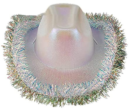 Leuchtender Cowboyhut, LED-Cowgirl-Hut, Disco-Hut, Junggesellinnenabschied, Partyhut, Brautparty, bunt, leuchtender Cowboyhut