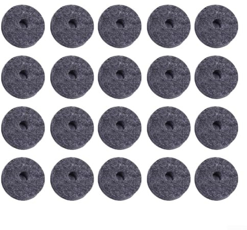 Prevent Metal to Metal Contact Filz-Unterlegscheiben-Set für Becken, Grau (20 Stück) (schwarz)