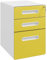 Vinsetto Lockable File Cabinet with 3 Drawers, Vertical Office Drawer for A4, Letter, Legal Size, Anti-tilt Design, Pre-Assembled Body, Yellow