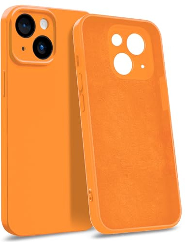 MyGadget Hülle kompatibel mit iPhone 14 - [ 4-Layer-Struktur Schutzhülle ] - Gummierte Handyhülle mit Soft Inlay & Hardcase Cover außen - Orange