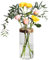 LJQZFWXX Vasen aus handgefertigtem Glas, für Wohnzimmer, Schlafzimmer, Restaurant, dick, stabil, tragbar, Blumenarrangement mit Trennwand, Konferenzraumdekoration (transparent, 10 x 10 x 20 cm)