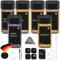 Miorkly Gewürzgläser Eckig - 6er Set mit Schwarz Edelstahl Drehdeckel, 120ML Gewürzstreuer Set mit Streueinsatz,Hochwertige Gewürzdosen,Glas Gewürz Organizer inklusive Trichter, Etikett und Stift