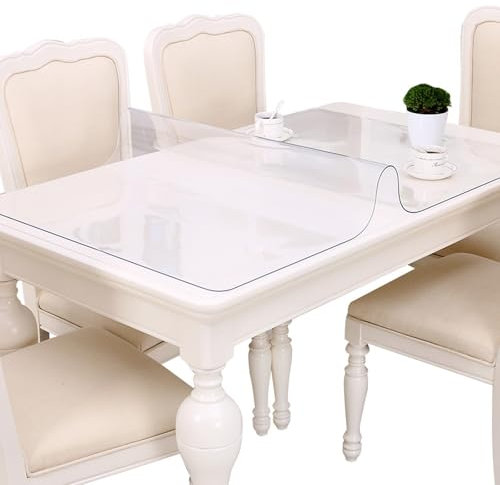 Sous-main Transparent, Imperméable Antidérapant Bords Ronds, Tapis de Bureau pour Bureau, Maison, 1mm Sous-main de Bureau(Transparent,50 cm × 70 cm（ 20'' x 28'' ）)