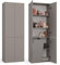 BDW Badezimmerschrank, Wäschekorb, 4 - Türen 174 x 60 x 30cm Unterschrank, Waschbeckenunterschrank, Hochschrank, Badmöbel, Bad-Hochschrank, Badregal (Grau)